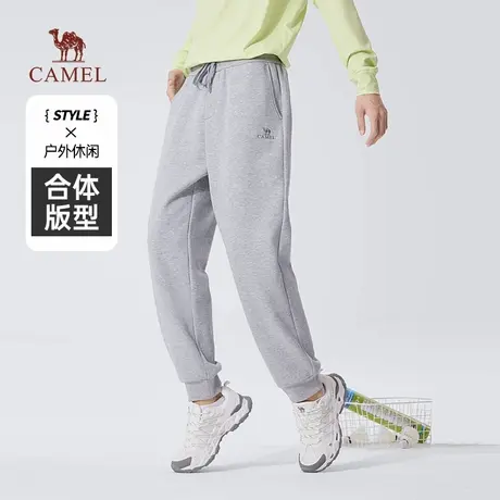 骆驼户外情侣款摇粒绒冬款加绒束脚卫裤商品大图