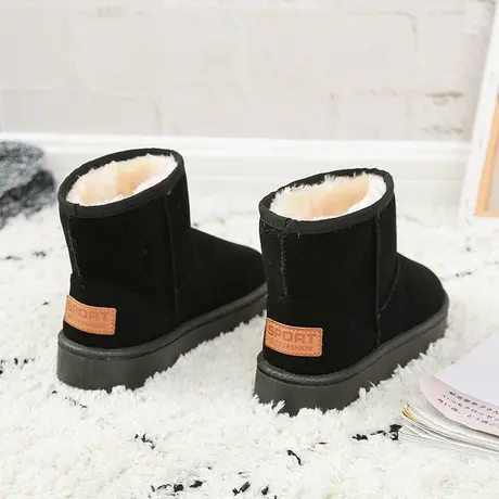 雪地靴女2023新款时尚短筒棉靴冬天加绒保暖面包鞋防滑雪地棉鞋子商品大图