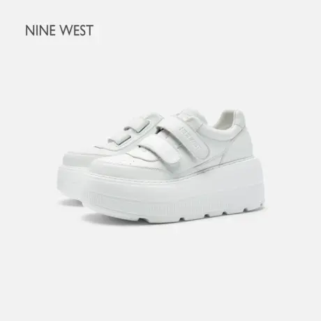 Nine West/玖熙魔术贴小白鞋女2025秋季新款厚底休闲鞋百搭运动鞋商品大图