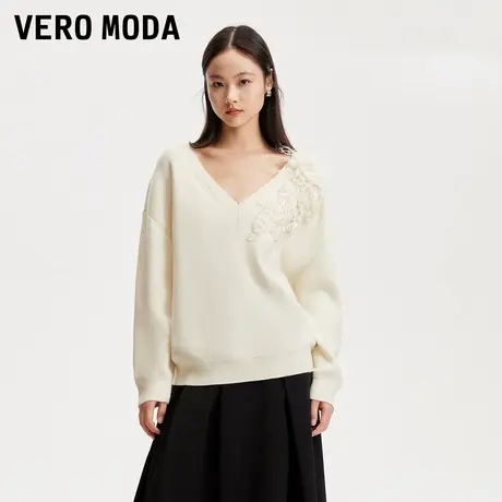 【来了就好】Vero Moda针织衫25春新款立体装饰宽松通勤325113022商品大图