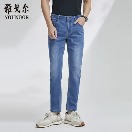 雅戈尔奥莱 男装秋季新品棉商务休闲牛仔长裤男商品大图