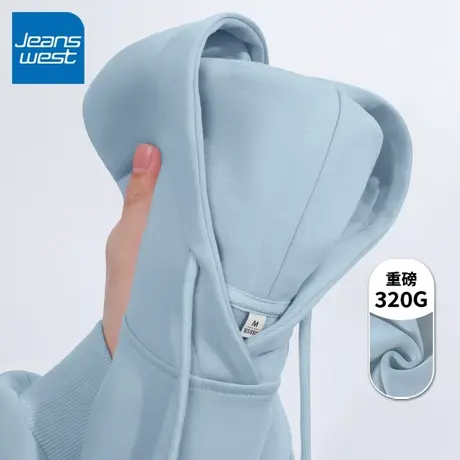 ZR真维斯连帽卫衣女款2023新款爆款春秋季圆领高级宽松简约感外套商品大图