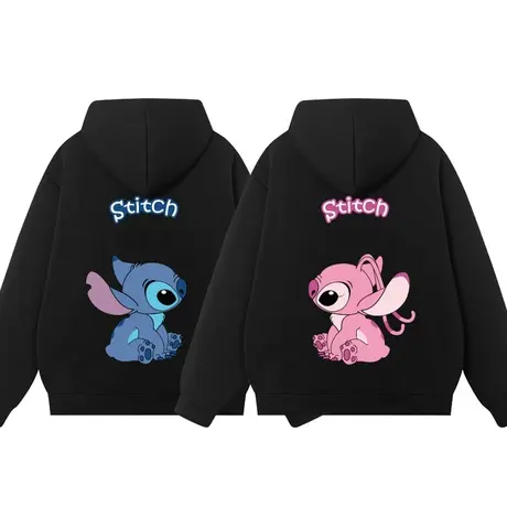 秀洛星际宝贝衣服卡通动漫史迪仔帽衫加绒情侣卫衣史迪奇连帽外衣商品大图