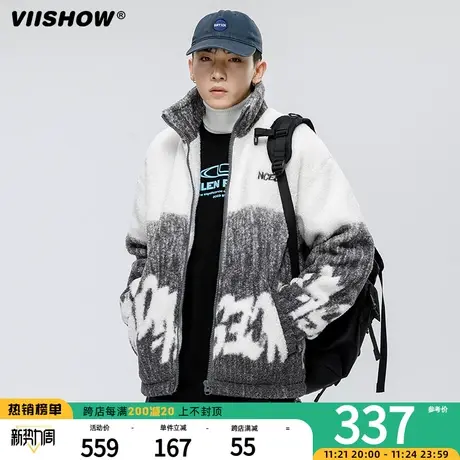VIISHOW羊羔绒羽绒服男士冬季加厚宽松轻薄款潮牌ins保暖外套上衣图片
