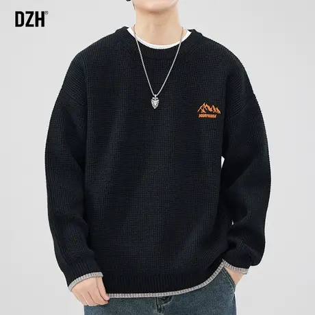 男士复古毛衣男秋冬潮牌打底衫男款2023年新款宽松套头针织衫上衣商品大图