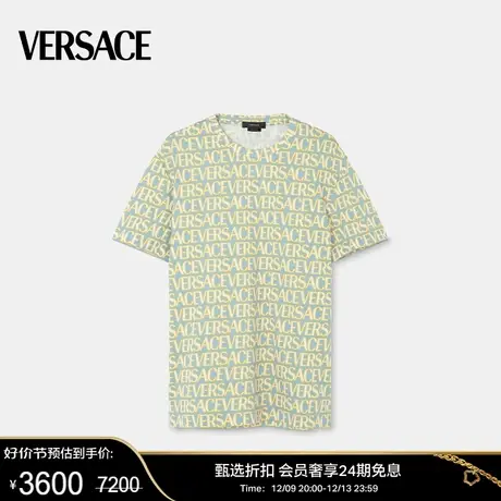 【甄选折扣】 VERSACE/范思哲 男士Versace Allover T恤短袖上衣图片