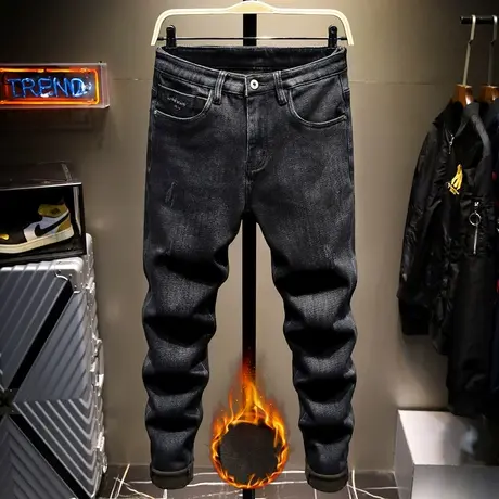 2021春夏季款牛仔裤休闲长裤宽松男士韩版潮流小脚潮牌运动裤子男商品大图