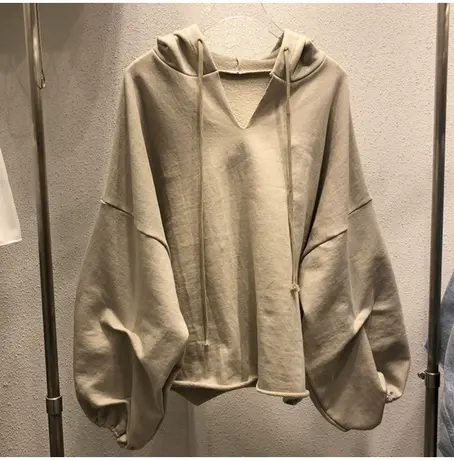 waitmore卫衣女2020初秋薄款宽松韩版潮ins上衣bf慵懒风外套洋气商品大图