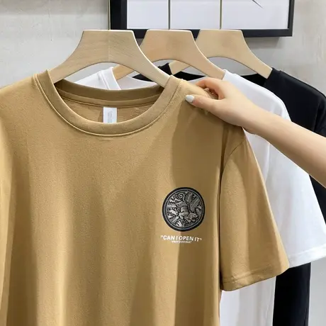印花t恤男潮牌ins日系宽松潮流学生半袖体恤2023新款男士短袖夏季商品大图