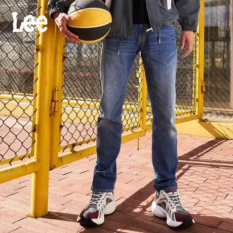 Lee24早春新品726标准中腰直脚深蓝男牛仔裤潮流LMB100726205-390图片