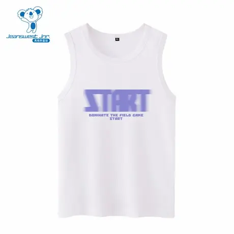 VS真维斯男童宽松纯棉套头打底衫夏季款圆领印花背心上衣服商品大图