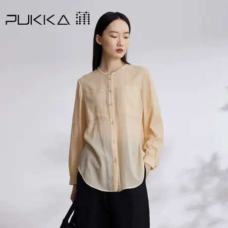 蒲PUKKA 原创设计2023早秋新品新中式高级感长袖衬衫图片