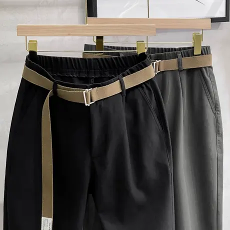 男士西裤秋冬季加绒加厚款保暖弹力商务正装休闲长裤子男直筒宽松商品大图