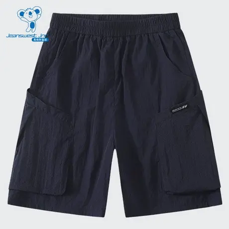 DQ真维斯2025夏季新款时尚潮流小男孩休闲裤舒适百搭童装短裤商品大图