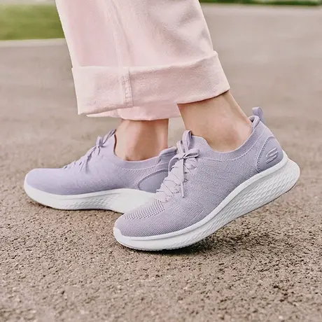 Skechers斯凯奇夏季女鞋一脚蹬舒适运动鞋透气休闲鞋跑步鞋妈妈鞋商品大图