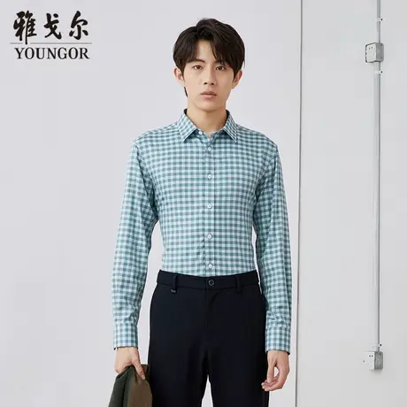 雅戈尔奥莱 商场同款男士长袖衬衫秋冬新款官方商务休闲长袖衬衫商品大图