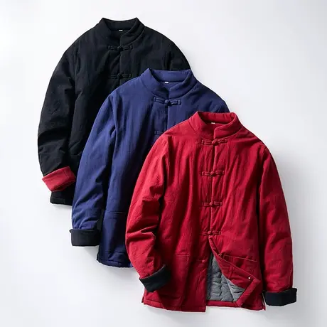 唐装男棉袄中国风男装冬季男士中式复古棉服加厚棉衣男士冬季外套图片