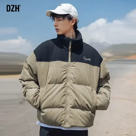 男士拼接棉衣外套男冬季加厚高级感痞帅棉服男款潮牌棉袄2023新款商品大图