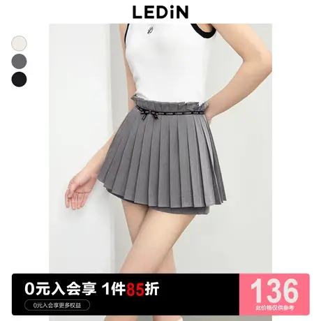 【新品】乐町学院风百褶裙裤2023年夏季新款女装短裙设计感中短裤商品大图
