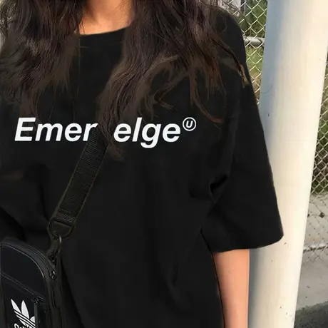 夏季新款小众设计感薄款ins潮宽松上衣服别致甜酷白色短袖T恤女装图片