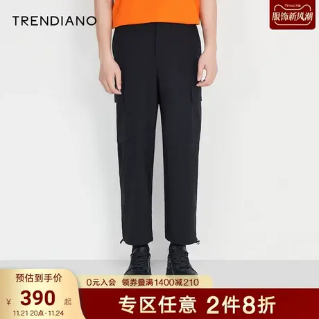 TRENDIANO官方男装秋季新款工装休闲长裤九分裤商品大图