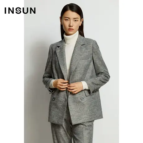 INSUN恩裳奥莱冬季商务OL职业西装外套商品大图