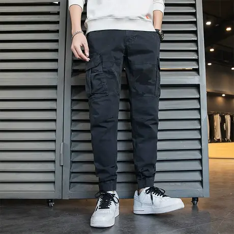 夏季男裤宽松工装裤百搭裤子男款夏季透气裤子男时尚休闲裤宽松商品大图
