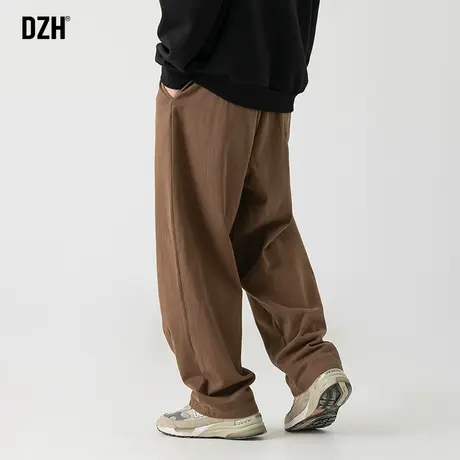 男士纯棉裤子男款美式秋季工装裤宽松阔腿裤男潮流百搭休闲裤直筒商品大图
