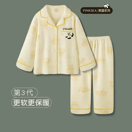 睡衣女秋冬款2024新款情侣冬季加厚暖绒熊猫套装大码男士家居服商品大图