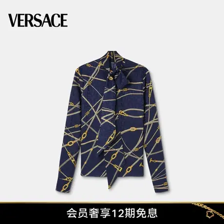 【春夏新品】VERSACE/范思哲 女士Greca Nautical系带领衬衫商品大图