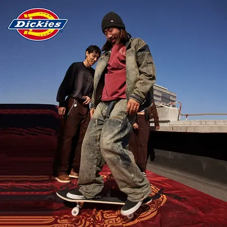 Dickies 夔龙系列宽松老夹克 重磅水洗牛仔夹克外套 男女同款商品大图