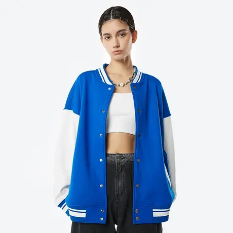 国潮vibe风欧美简约棒球服男潮牌ins宽松潮流冬季美式嘻哈夹克潮商品大图