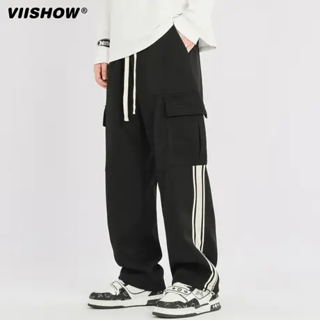 VIISHOW美式山系机能街舞冲锋裤伞兵运动工装裤户外登山宽松直筒商品大图