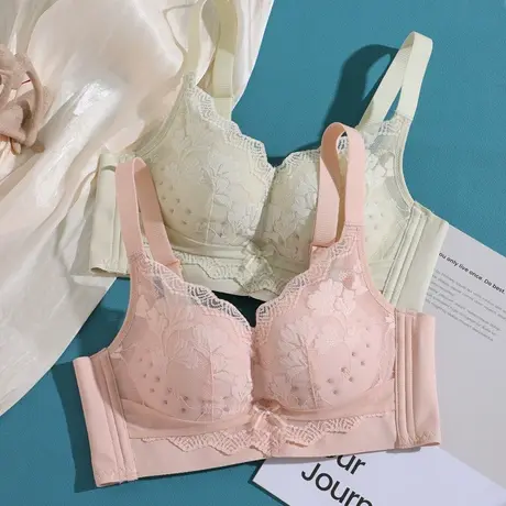 内衣女薄款小胸聚拢收副乳透气洞洞杯无磁春季新款性感无钢圈文胸商品大图