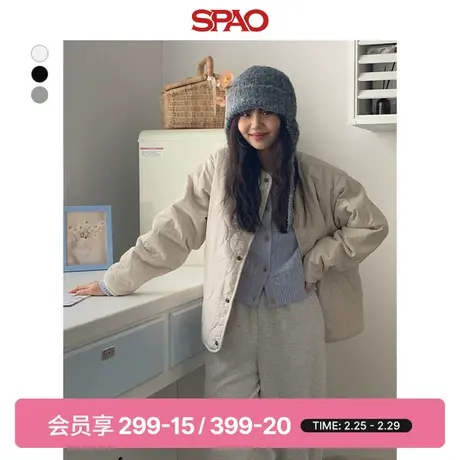 SPAO韩国同款2024年春季新款男女同款休闲时尚夹克外套SPJAE12C21商品大图