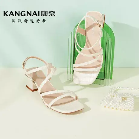 康奈女鞋2024年夏季新款时尚都市办公室OL鞋子女单鞋休闲百搭凉鞋商品大图