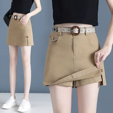 假两件短裙裤女2023新款夏季显瘦a字半身裙韩版设计感工装短裙子图片