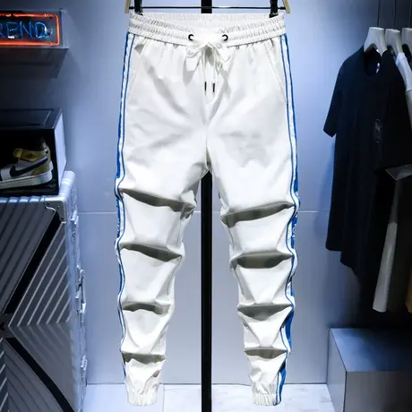 夏季薄款潮牌工装裤男束脚男士休闲长裤子男冰丝百搭学生韩版潮流商品大图