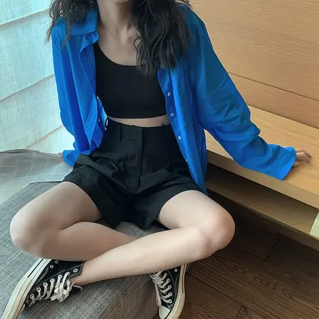 吊带小背心女夏短款内搭性感运动泫雅风港味外穿上衣 ins潮打底衫商品大图