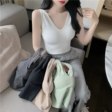 吊带背心女夏季时尚裹胸短款防走光打底聚拢运动内衣内搭美背抹胸图片
