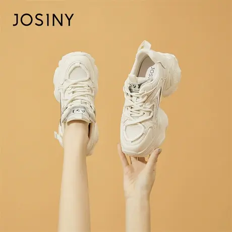 Josiny/卓诗尼厚底老爹鞋女款2024新款女鞋爆款春季显脚小休闲鞋商品大图