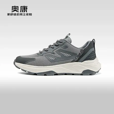Aokang奥康秋季新款时尚运动鞋男织物透气舒适百搭软底单鞋商品大图
