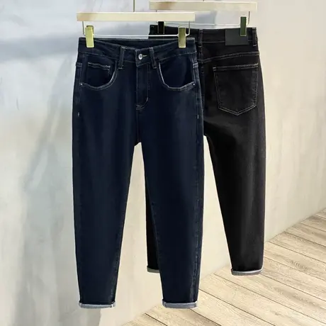 男士牛仔裤直筒宽松潮牌高端牛仔长裤男韩版潮流春秋冬2021年新款图片