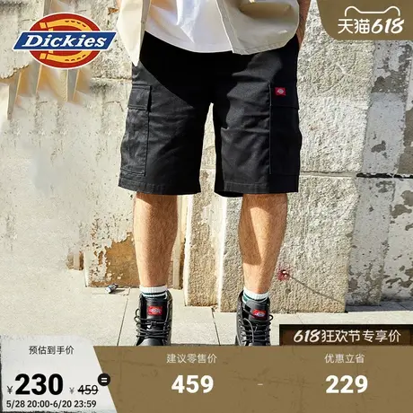 Dickies 内腰抽绳春夏款宽松多口袋休闲工装短裤 男女情侣商品大图