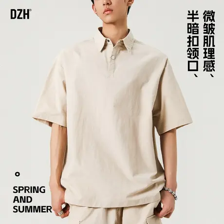 男士翻领短袖polo衫男夏季薄款速干衣2025新款宽松半袖衬衫套头衫商品大图
