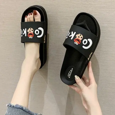 凉拖鞋女夏季ins潮时尚外穿2025新款卡通可爱厚底增高防滑一字拖商品大图