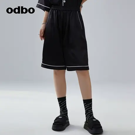odbo/欧迪比欧原创设计舒适百搭休闲裤女秋季新款运动中裤商品大图