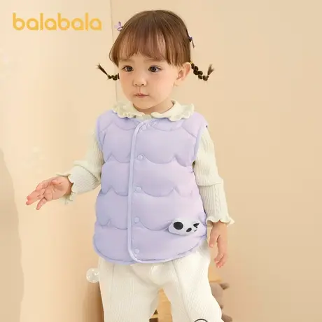 巴拉巴拉宝宝马甲外穿2025新款冬装婴儿背心羽绒服加厚保暖时尚萌图片