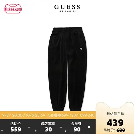 GUESS23年新款秋女士潮灯芯绒极简舒适休闲裤-Q2BQ37R2Q41图片