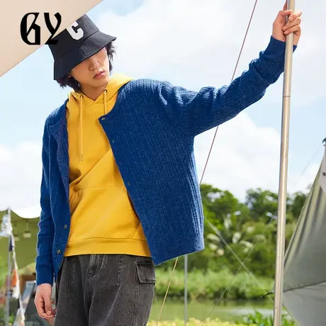 雅戈尔奥莱 GY男装青年休闲时尚开襟毛衫男士圆领毛衫外套商品大图